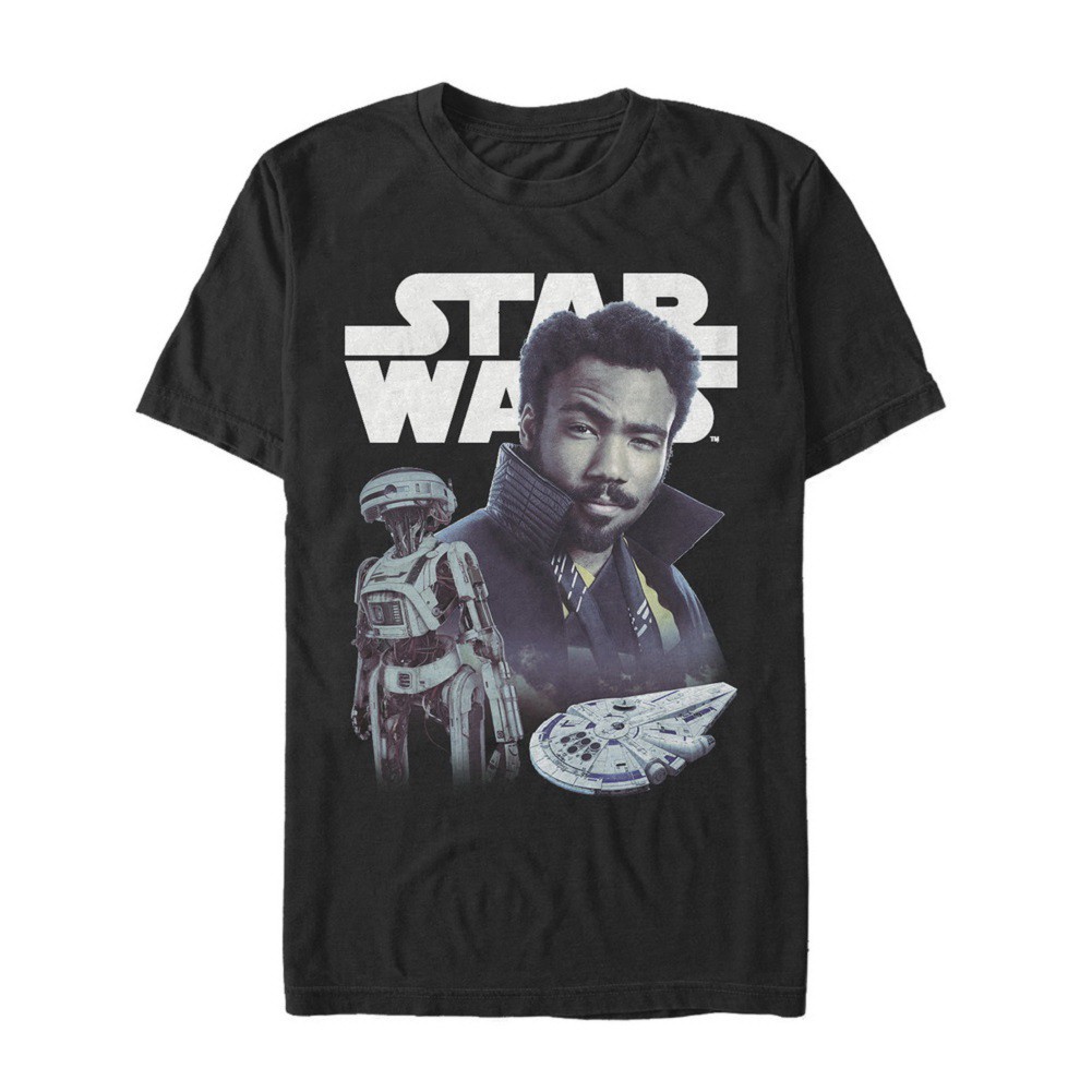 Star Wars Han Solo Story Lanado Men's Black T-Shirt