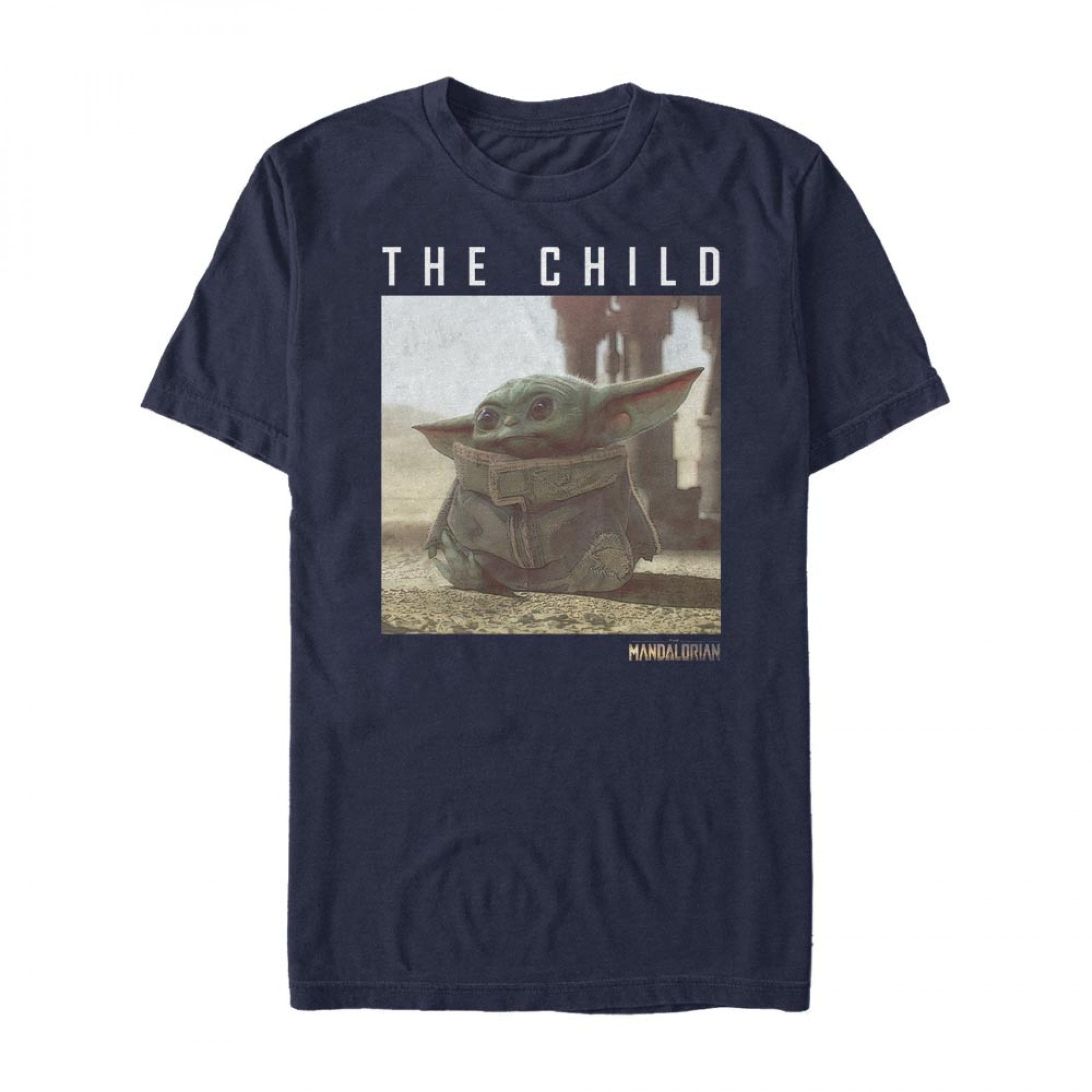 The Mandalorian The Child Photo Navy Blue T-Shirt