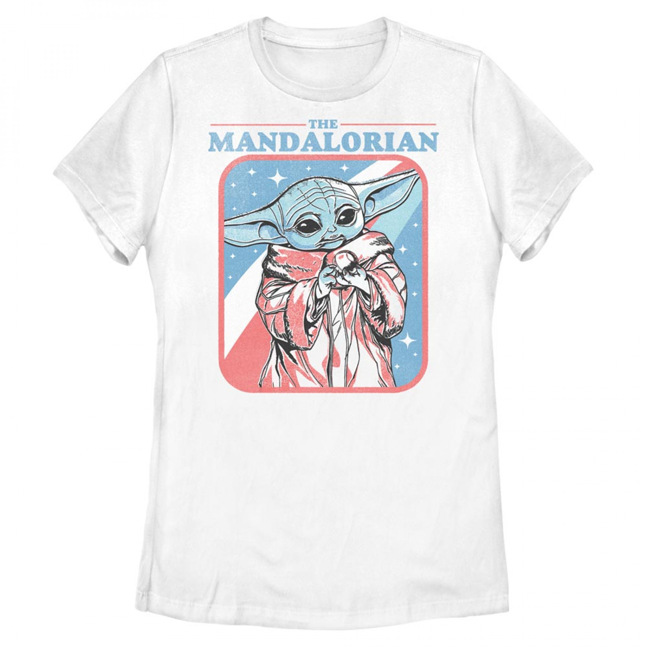 Star Wars The Mandalorian Grogu in The Stars and Stripes Women's T-Shirt