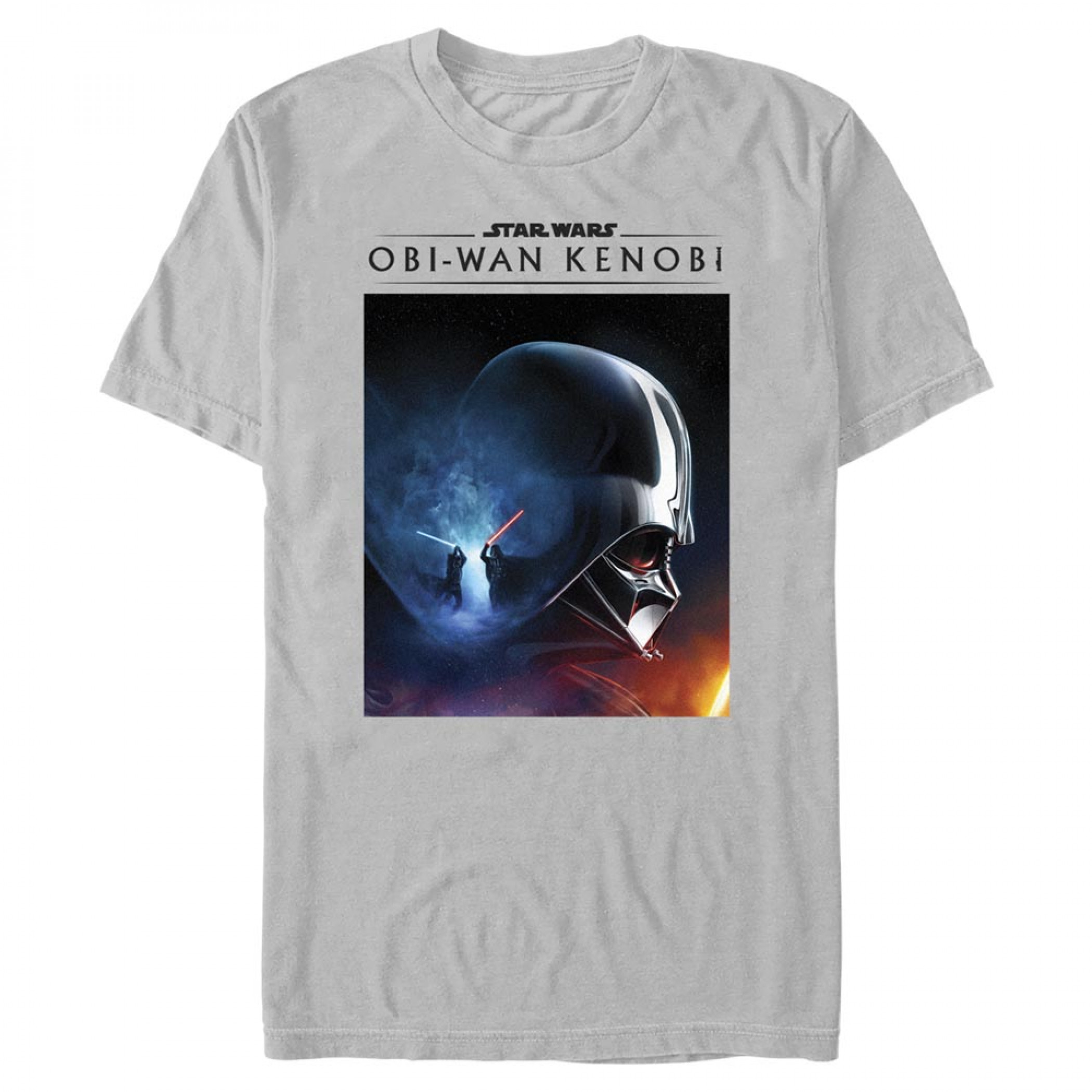 Star Wars Obi-Wan Kenobi Vs Darth Vader VHS Poster Grey T-Shirt