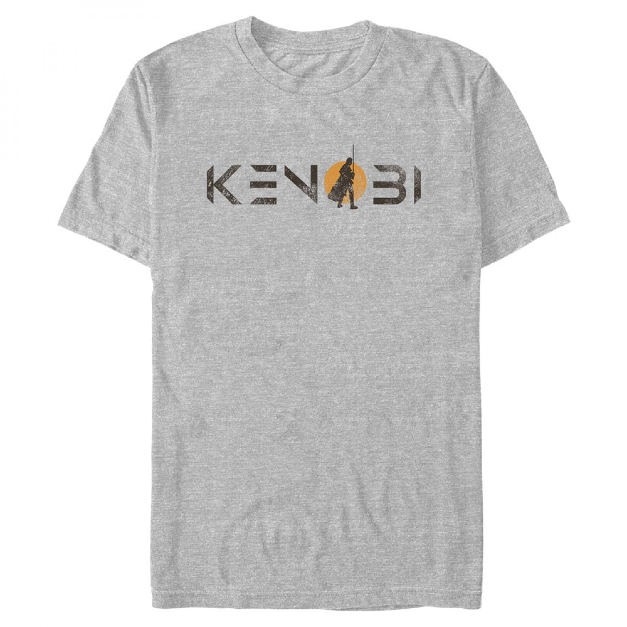 Star Wars Obi-Wan Kenobi Stylized Text and Silhouette T-Shirt
