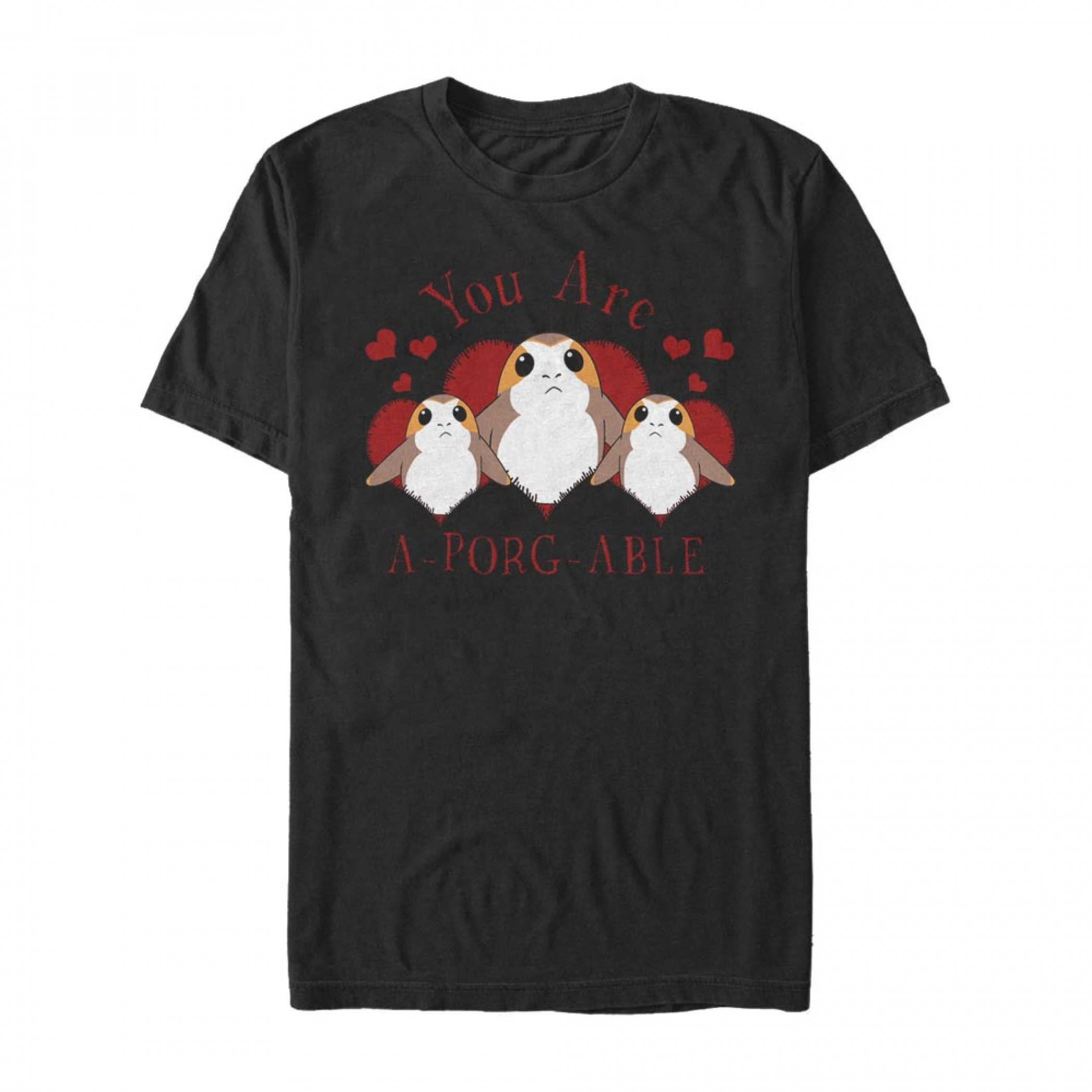 Star Wars You Are A-Porg-Able Black T-Shirt