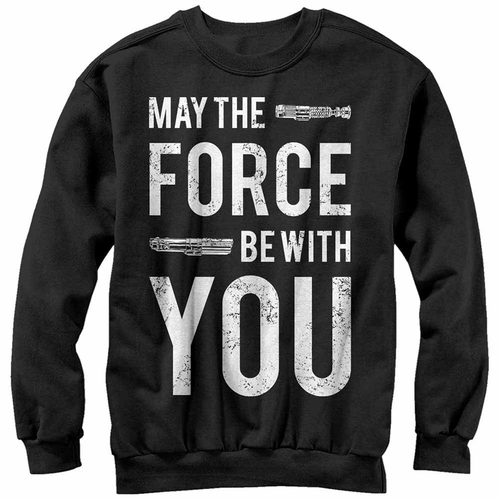 Star Wars With U- Crew Fleece Black Sweatshirt