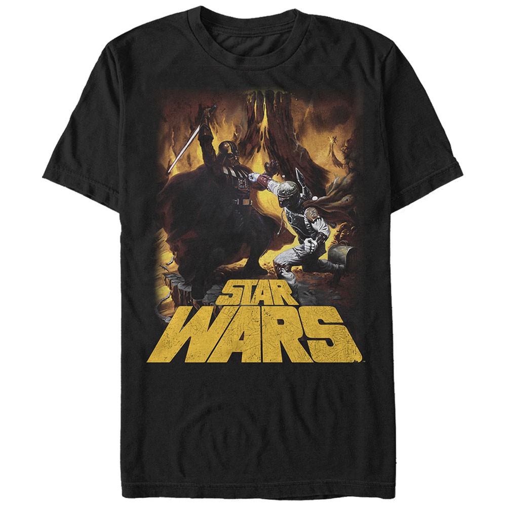 Star Wars Vader vs Boba Black T-Shirt