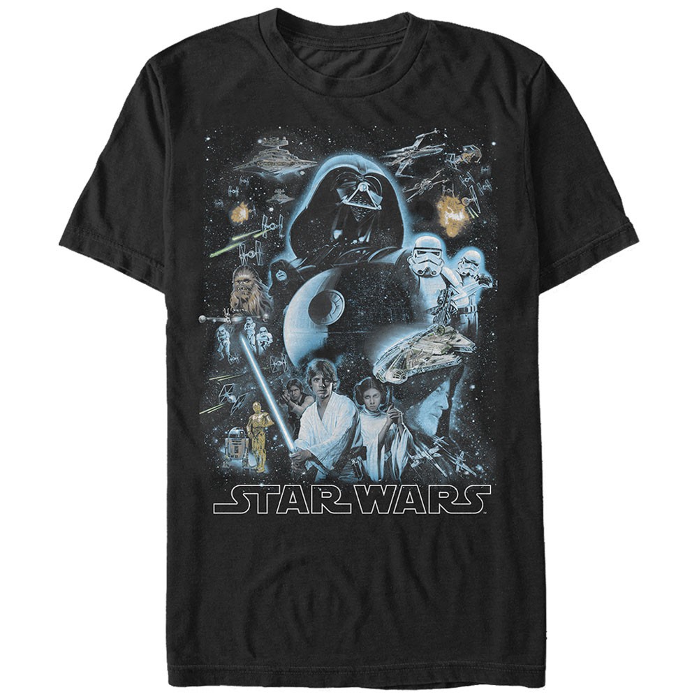 Star Wars Galaxy Of Stars Black T-Shirt