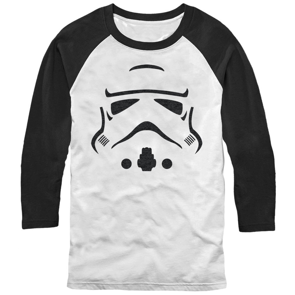 Star Wars Trooper Face White Long Sleeve T-Shirt