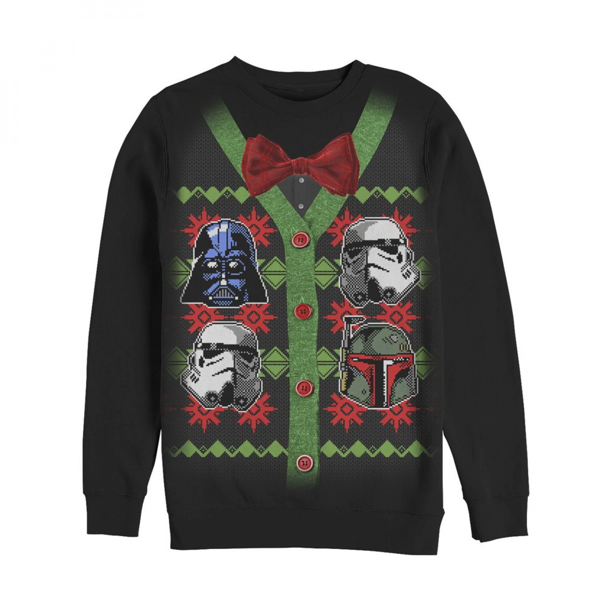 Star Wars Dark Side Heads Cardigan Ugly Sweater Design Sweatshirt
