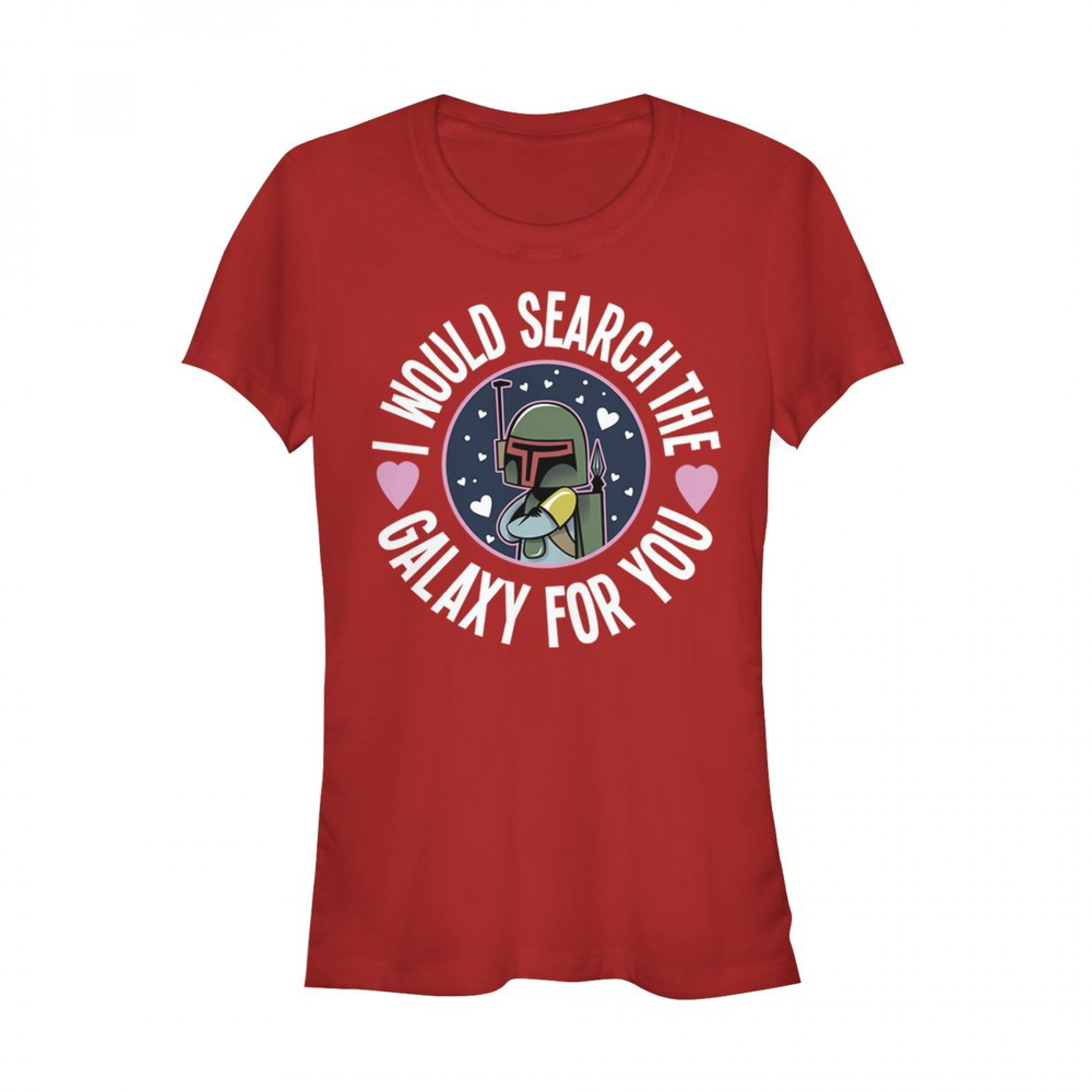 Valentine's Star Wars Boba Fett Search the Galaxy Women's T-Shirt