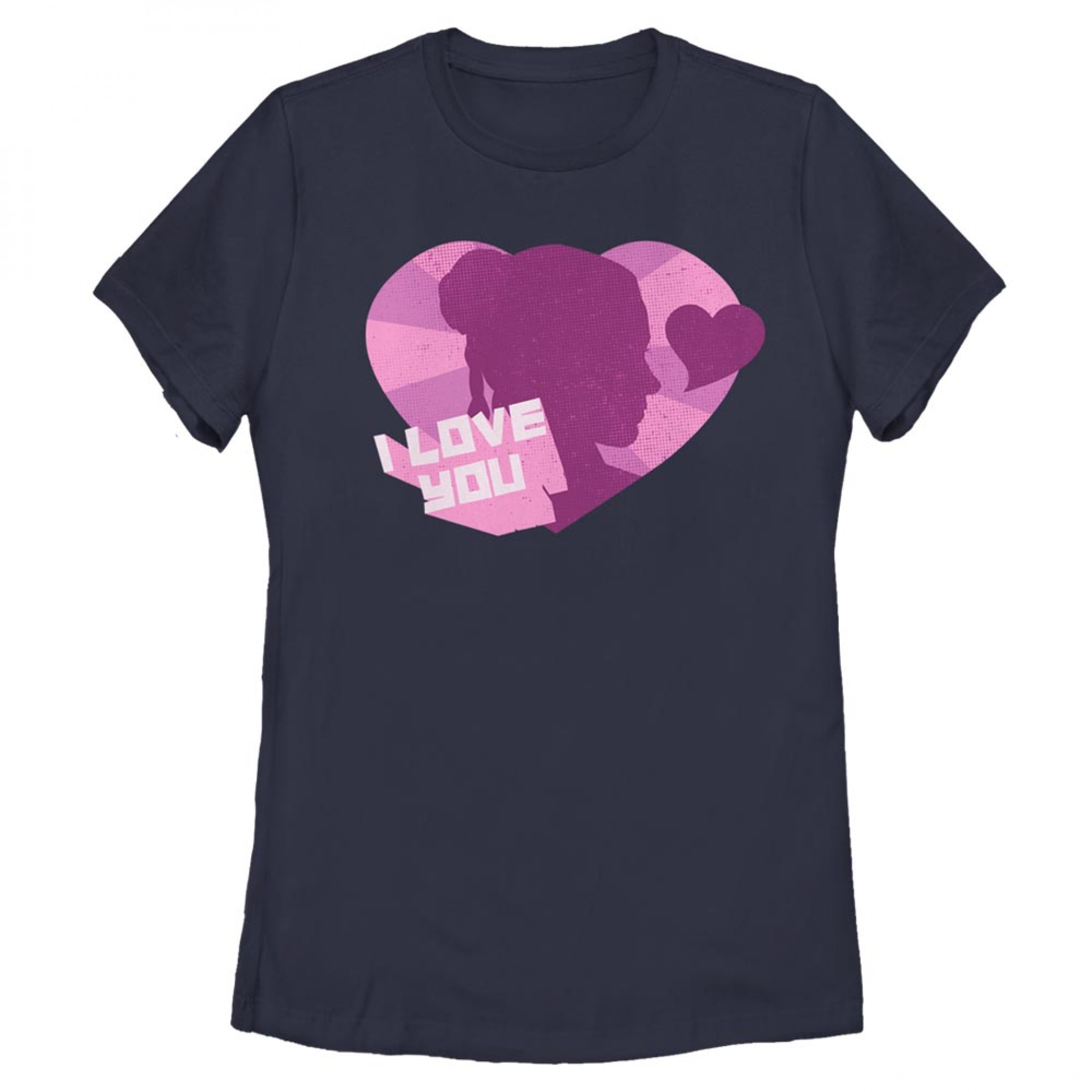 Star Wars Princess Leia I Love You Valentine's Day Juniors T-Shirt