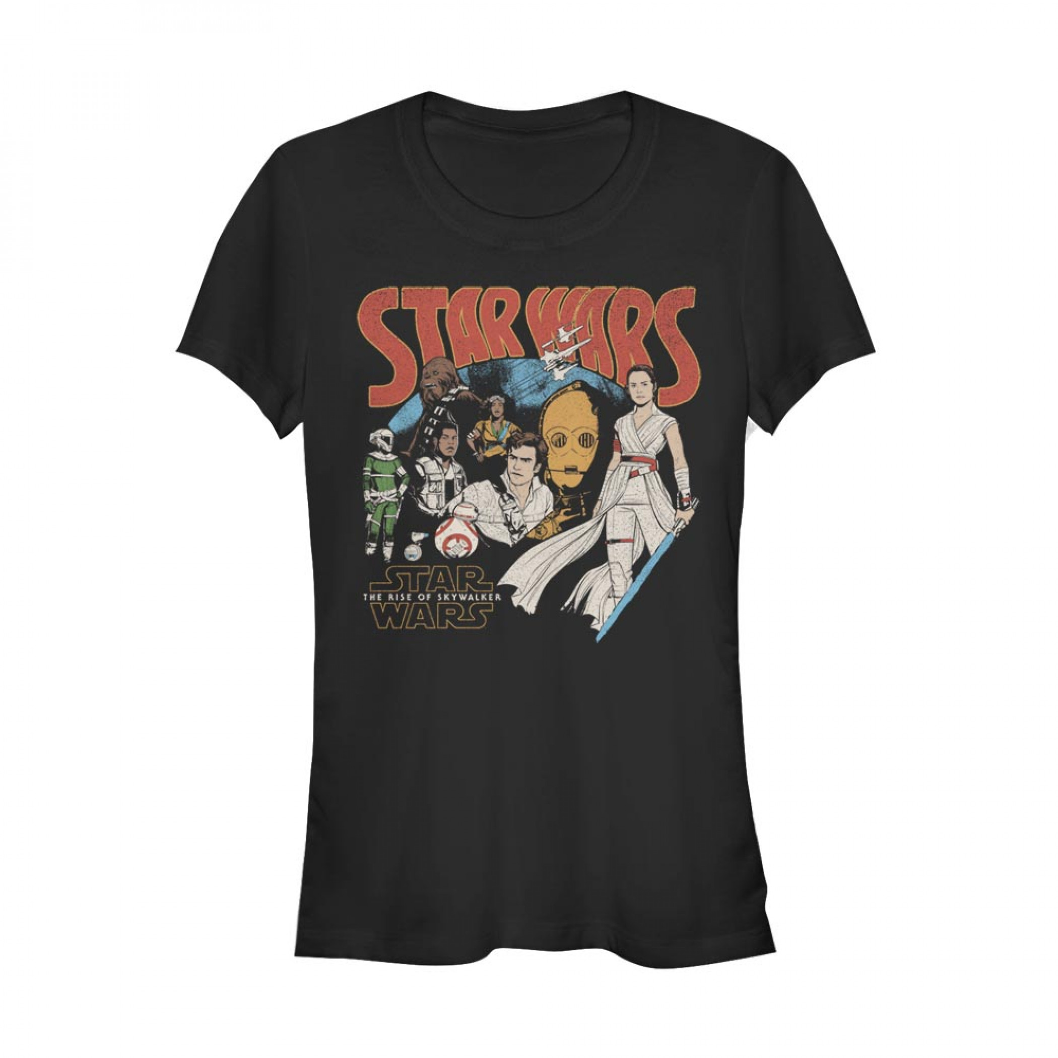 Star Wars The Rise of Skywalker Retro Collage Women's T-Shirt