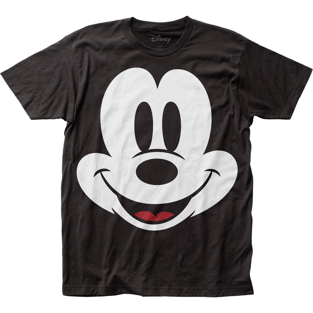Mickey Mouse Big Face Black Tee Shirt