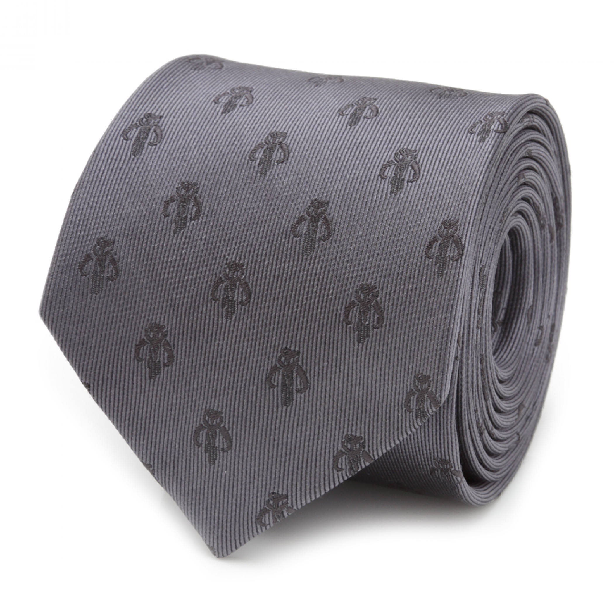 Star Wars The Mandalorian Gray Silk Men's Tie