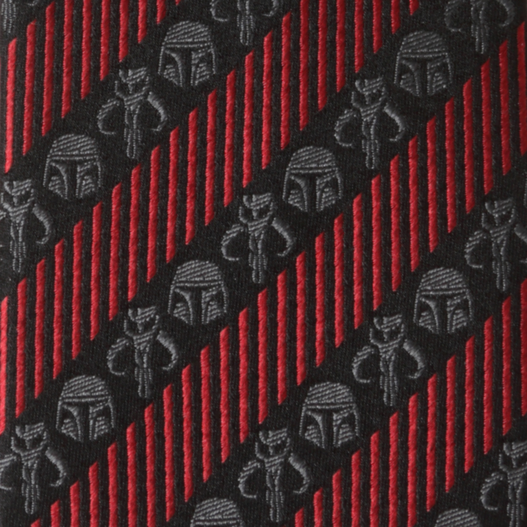 Star Wars The Mandalorian Black Red Stripe Men's Tie