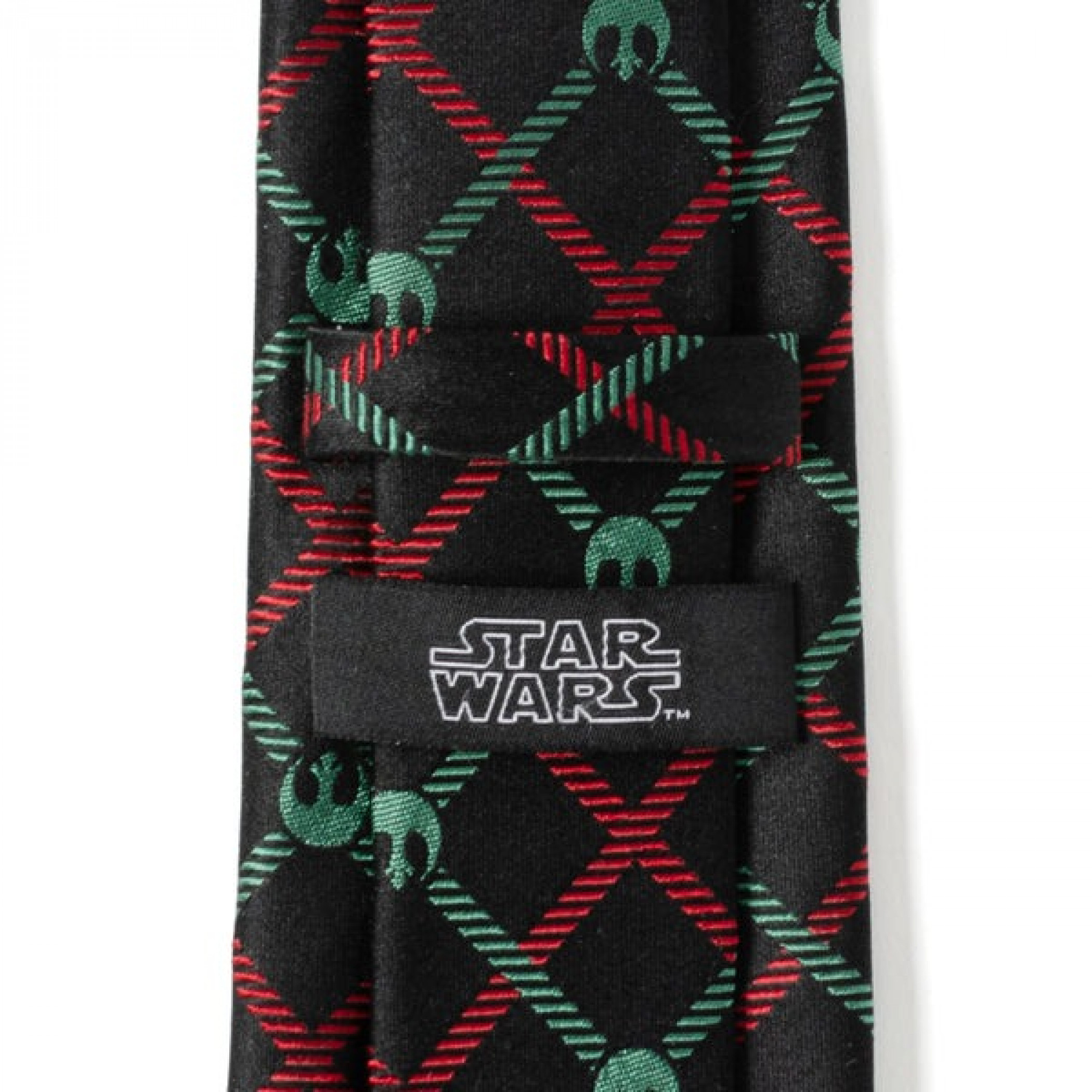 Star Wars Rebel Logo Red/Green Plaid Men's Tie