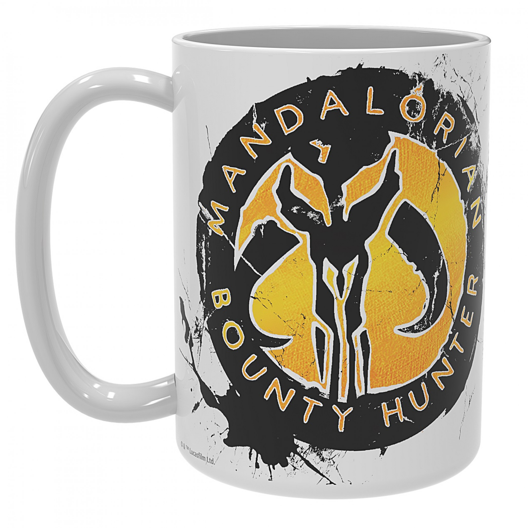 Star Wars The Mandalorian Character and Mythosaur Symbol Mug