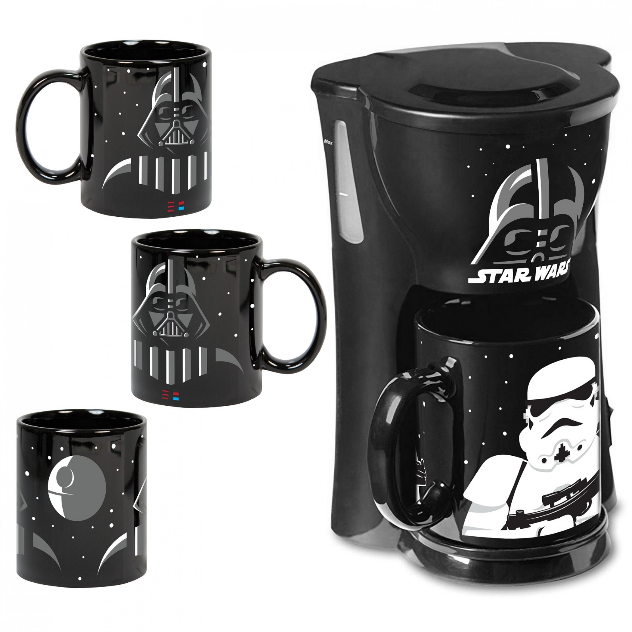 Luke Skywalker Darth Vader Lot Boba Fett Hans Solo 2 star wars coffee mugs 