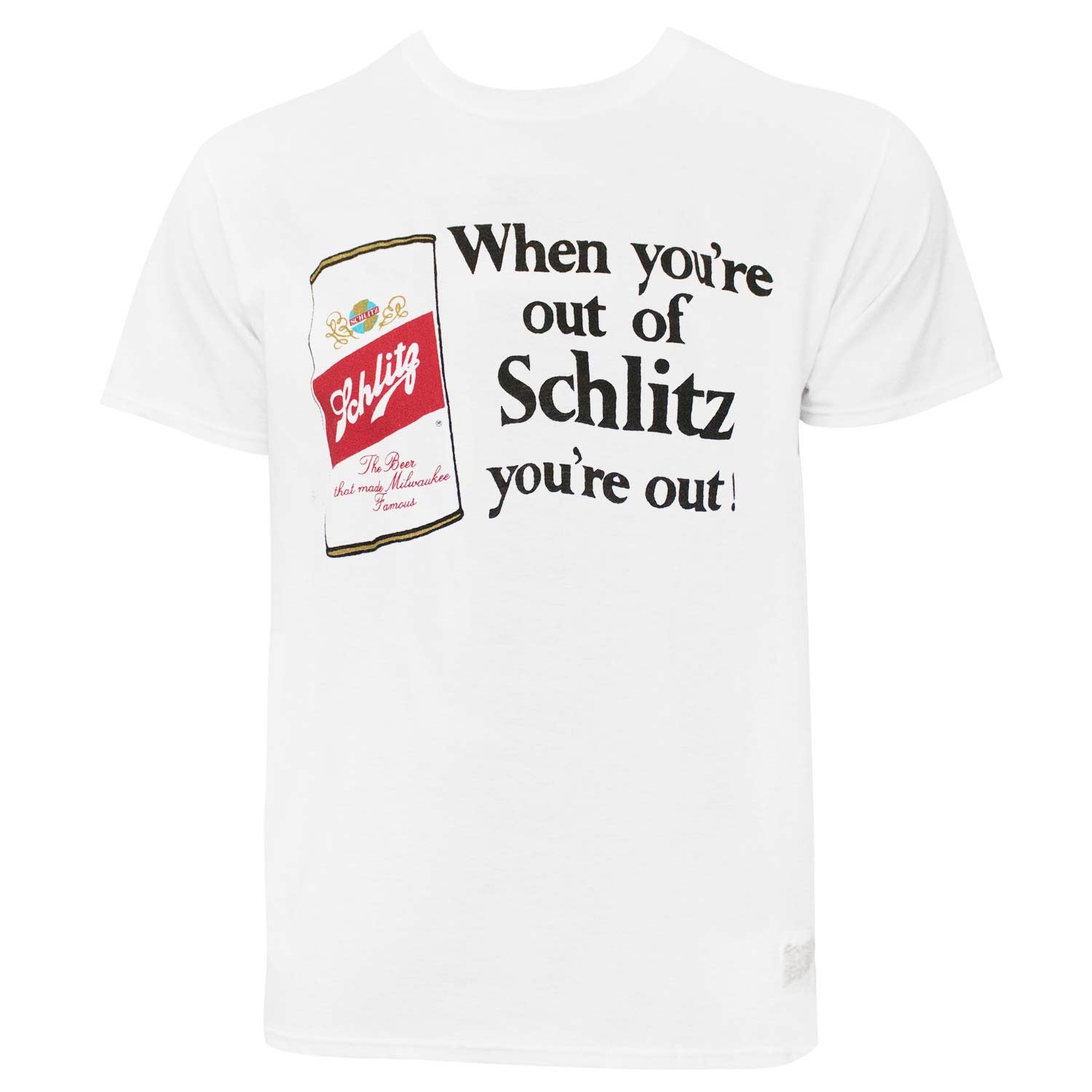 Schlitz When You're Out Retro Brand Men's White T-Shirt