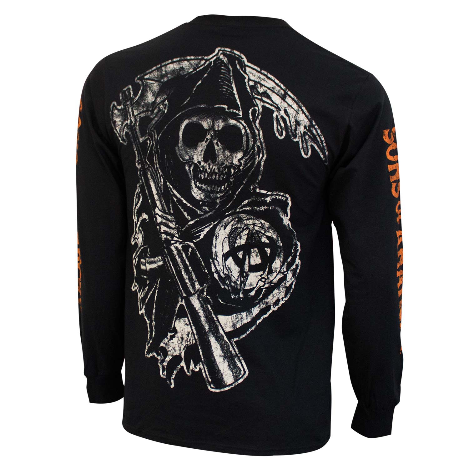 Sons Of Anarchy Charging Reaper Long Sleeve Black Shirt