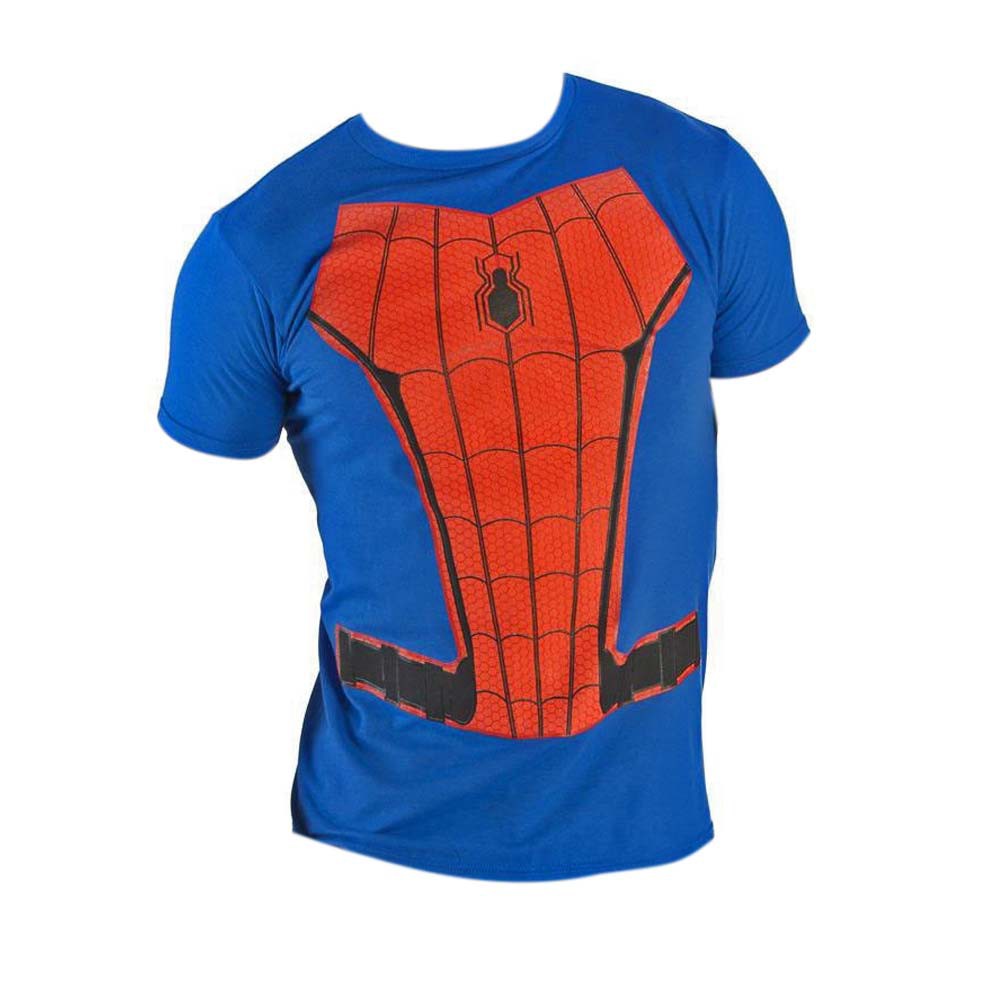 Spider-Man Men's Blue Suit Up Costume T-Shirt