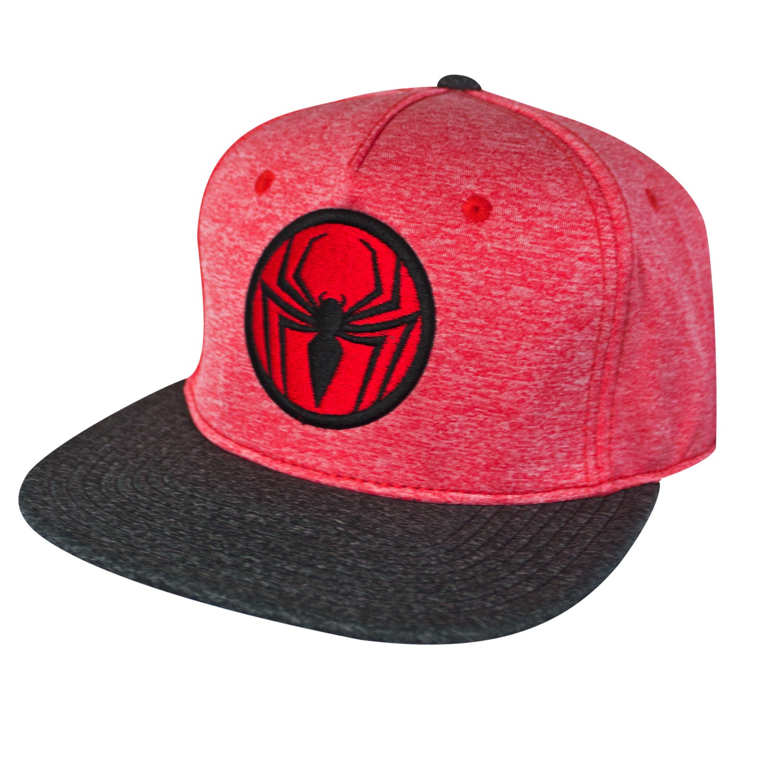 Spiderman Logo Heather Red Snapback Hat