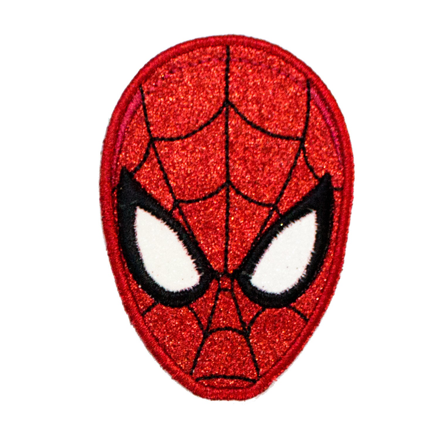 Spiderman Mask Glitter Patch
