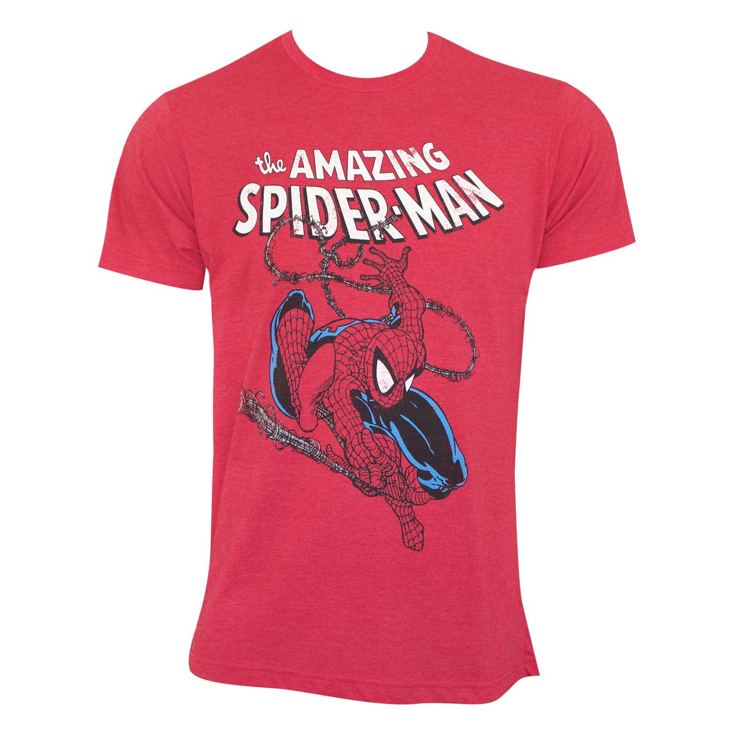 Spider-Man Swinging Men's Red T-Shirt