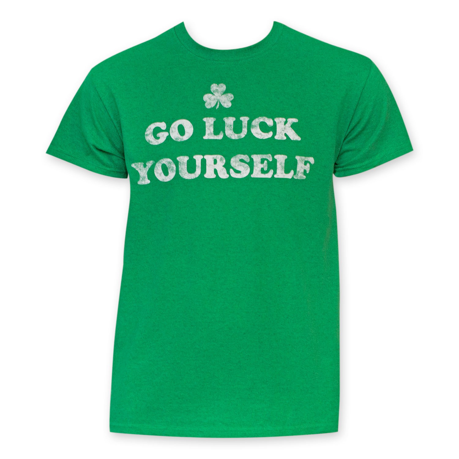 St. Patrick's Day Men's Green Go Luck Yourself Tee Shirt
