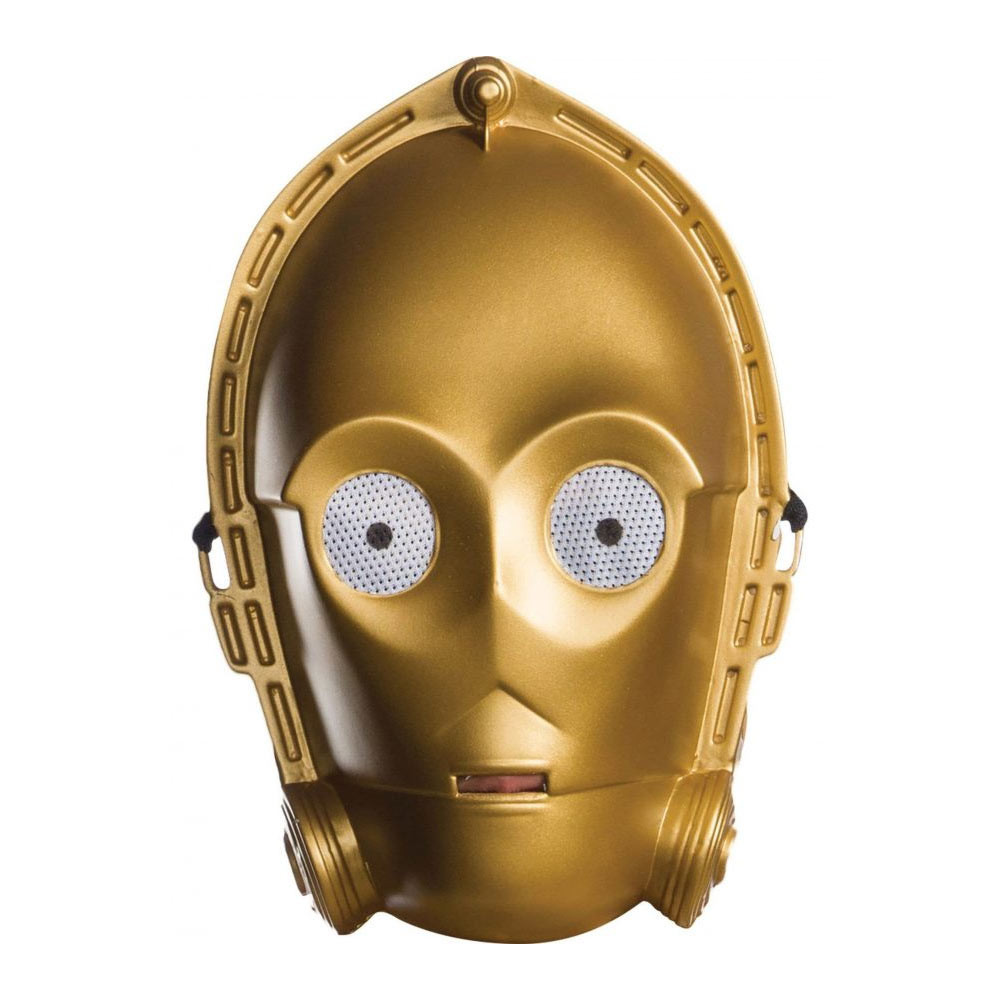 Star Wars C3PO Vacuform Adult Costume Half Mask