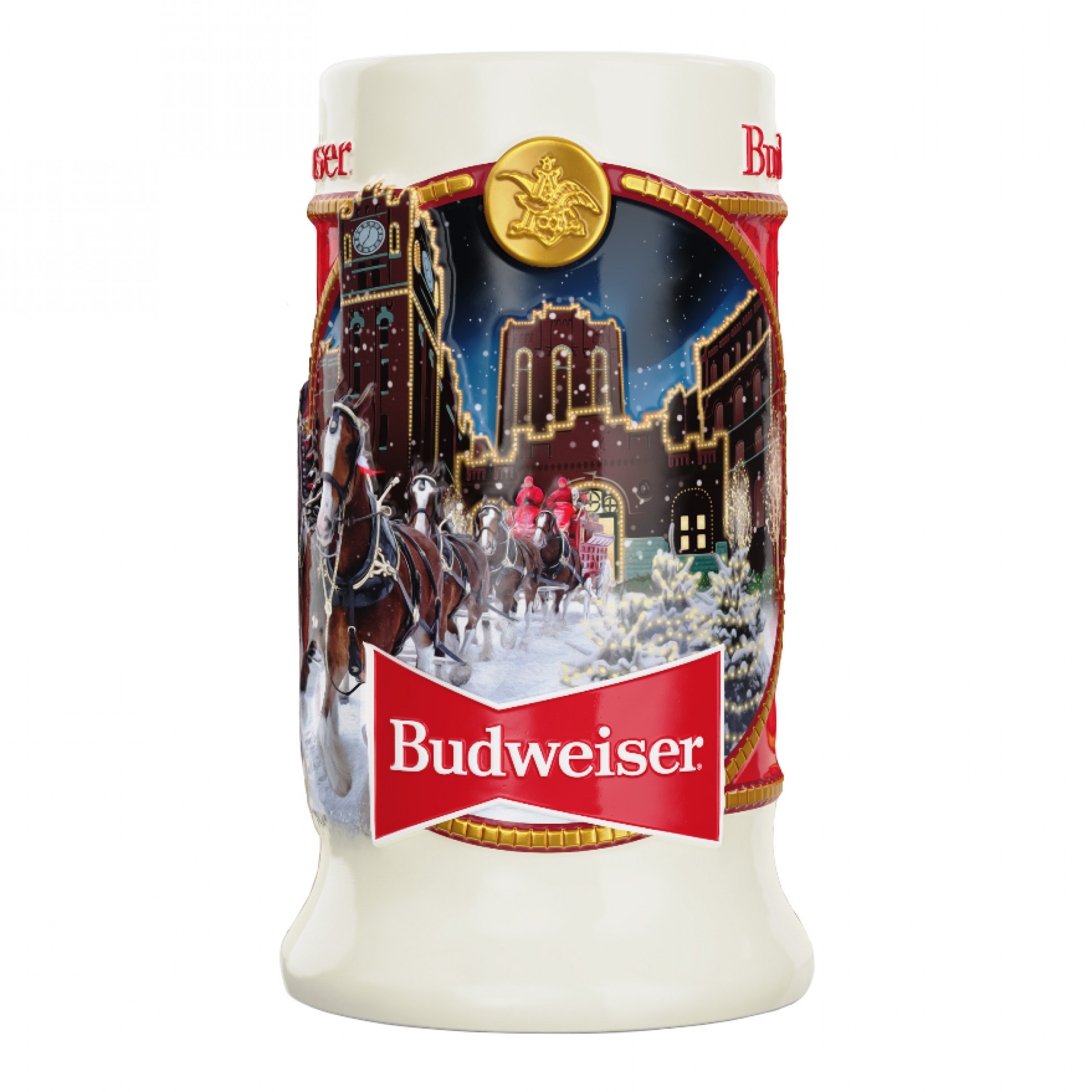 Budweiser 2020 Holiday Ceramic Stein Ornament