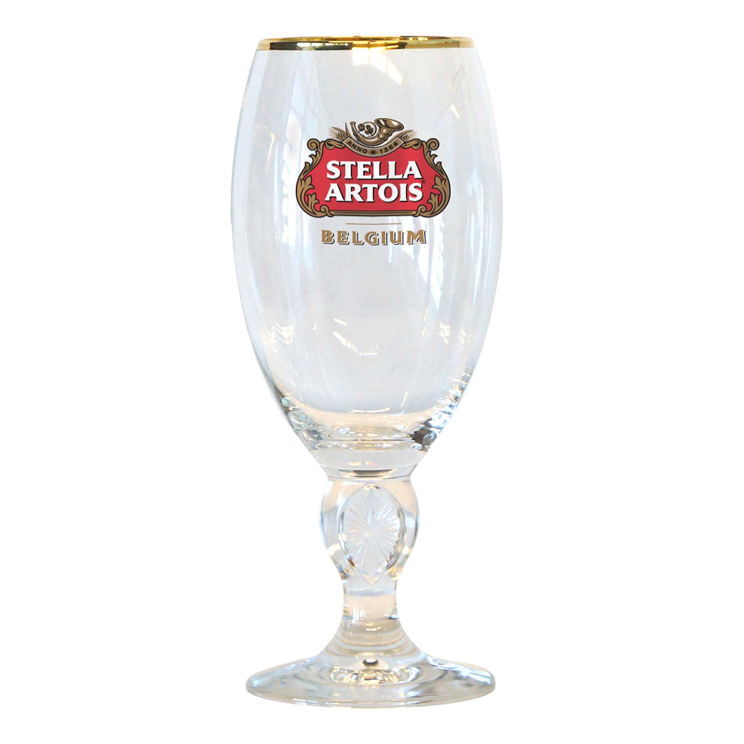 Stella Artois Gold Rimmed Chalice Glass