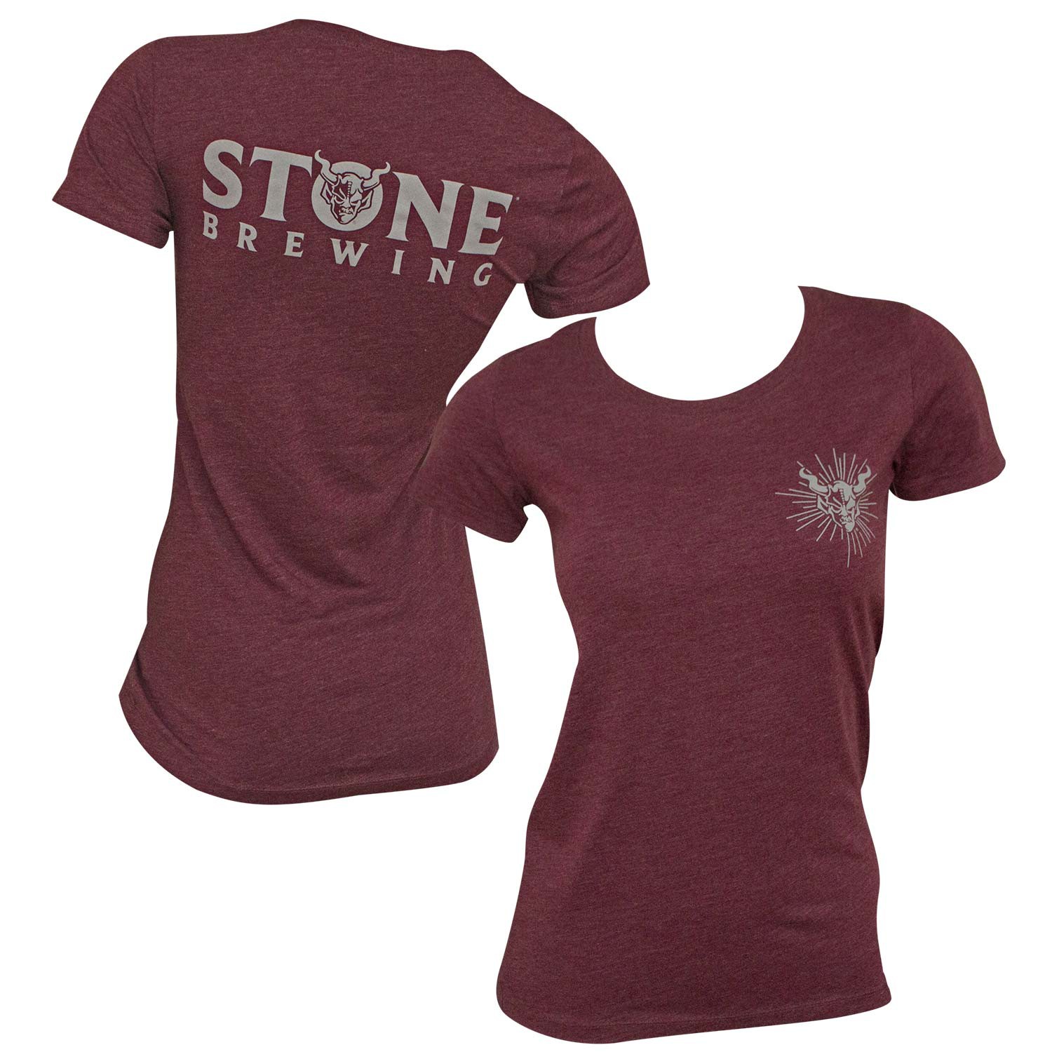 ladies burgundy t shirt