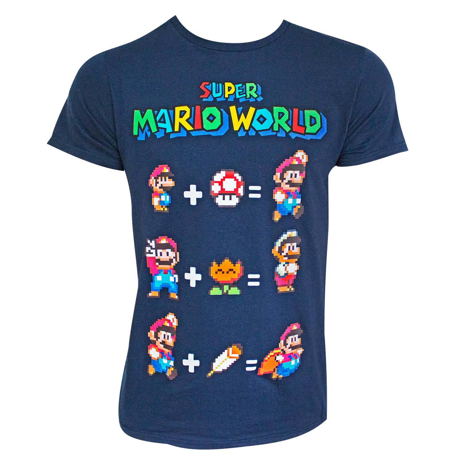 Super Mario World Equation Navy Blue Tee Shirt