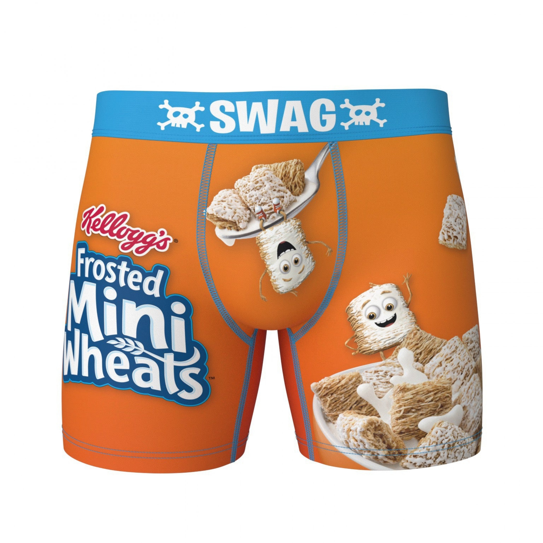 Kellogg's Frosted Mini Wheats Cereal Box Style Swag Boxer Briefs