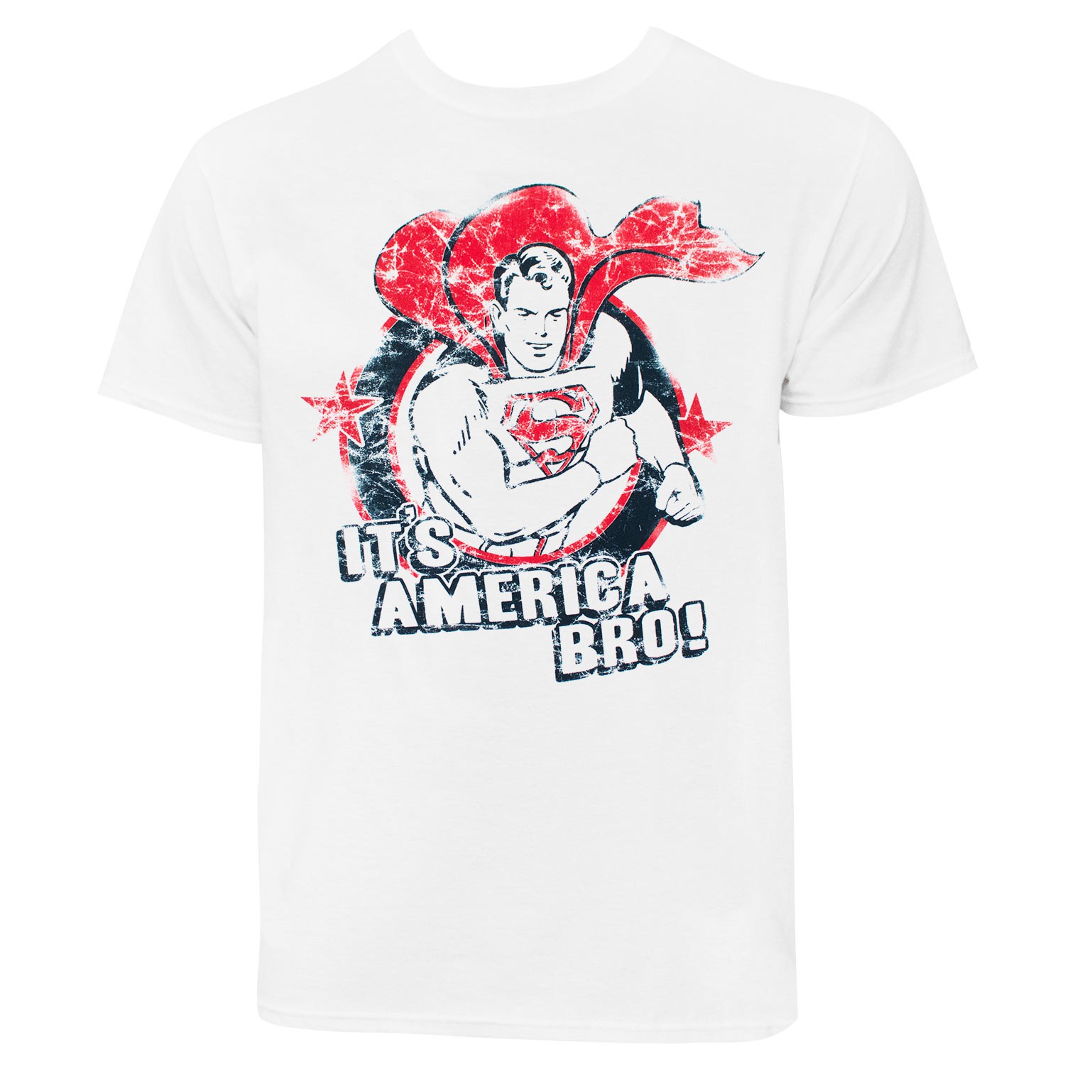 Superman It's America Bro Men's White T-Shirt