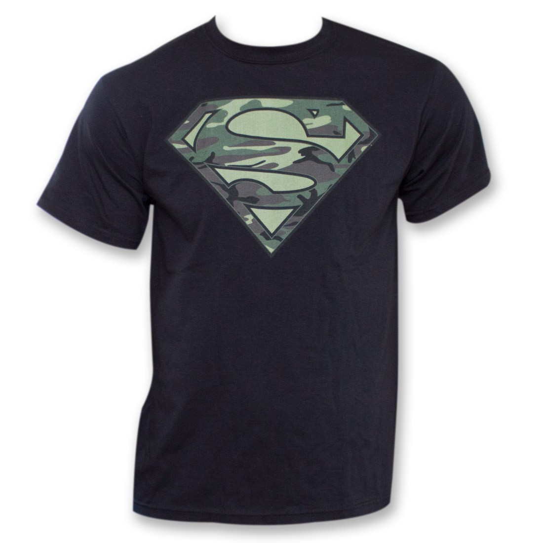 Superman Camo Logo Black T-Shirt