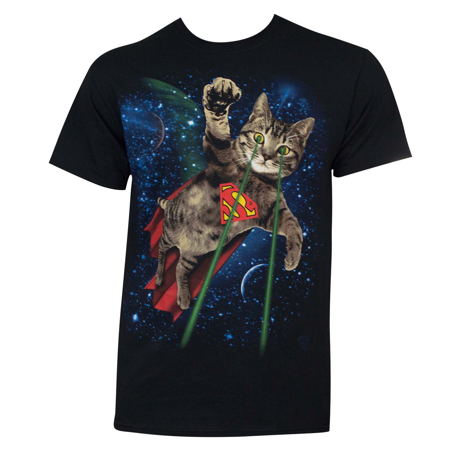 Superman Laser Cat Tee Shirt