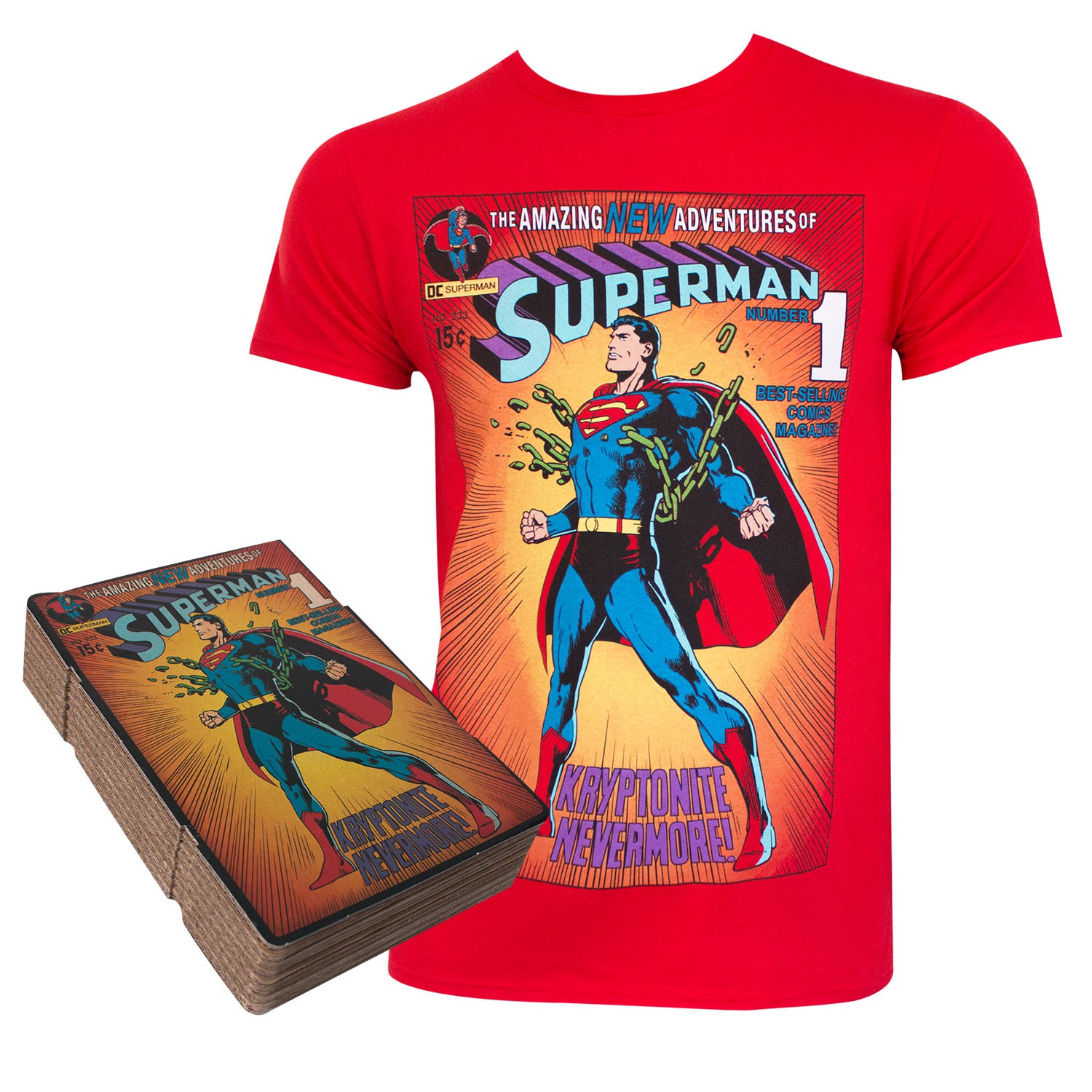 Superman Corrugated Boxed Red Tee Shirt