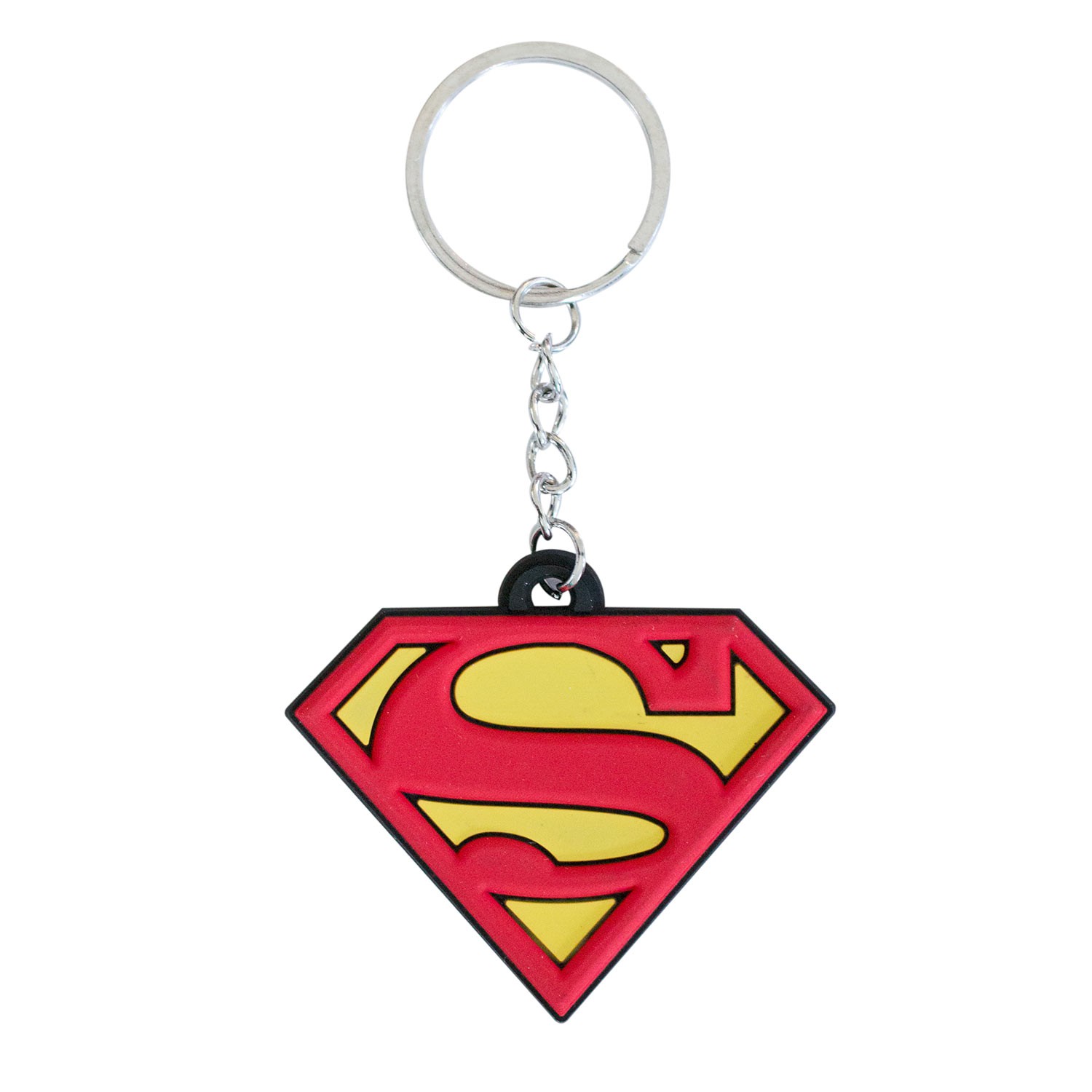 Superman Logo Rubber Keychain