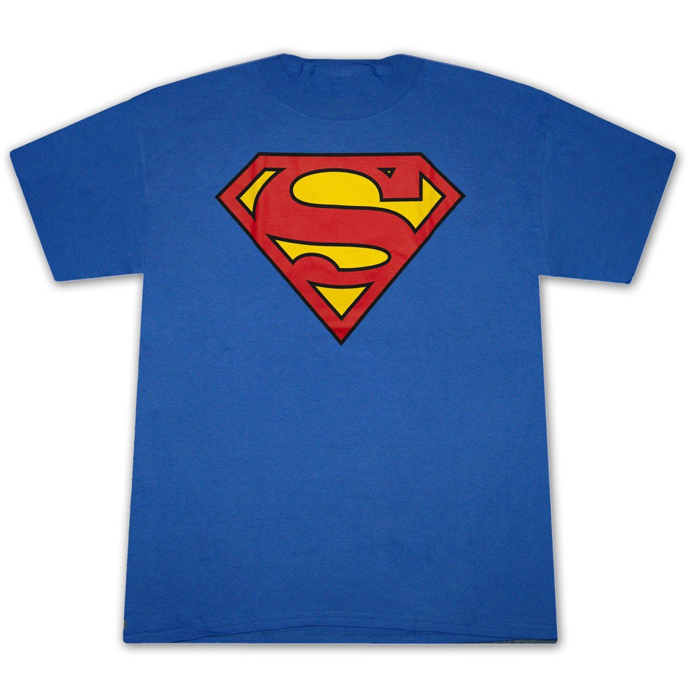 Superman Classic Shield Logo Royal Blue Graphic T-Shirt