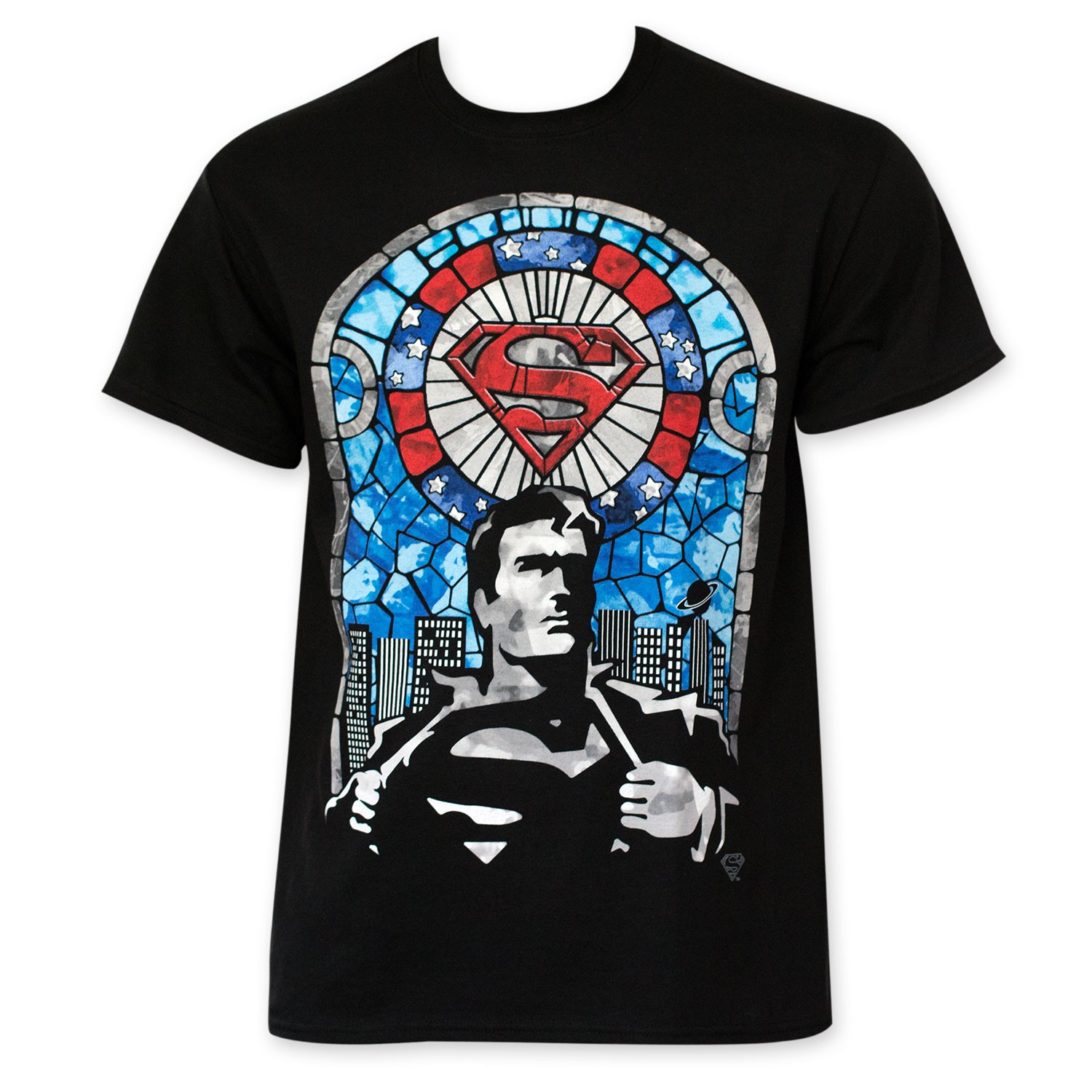 Superman Stained Glass Tee Shirt