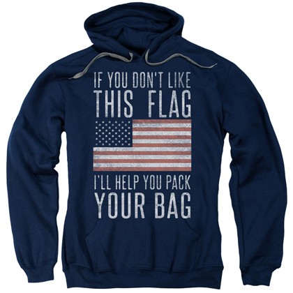 Patriotic Pack Your Bags Navy Blue Hoodie