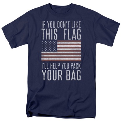 Patriotic Pack Your Bags Navy Blue Tshirt