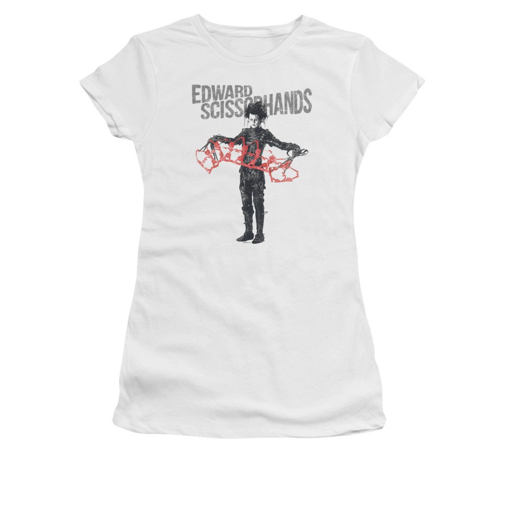 Edward Scissorhands Juniors White Show & Tell Tee Shirt