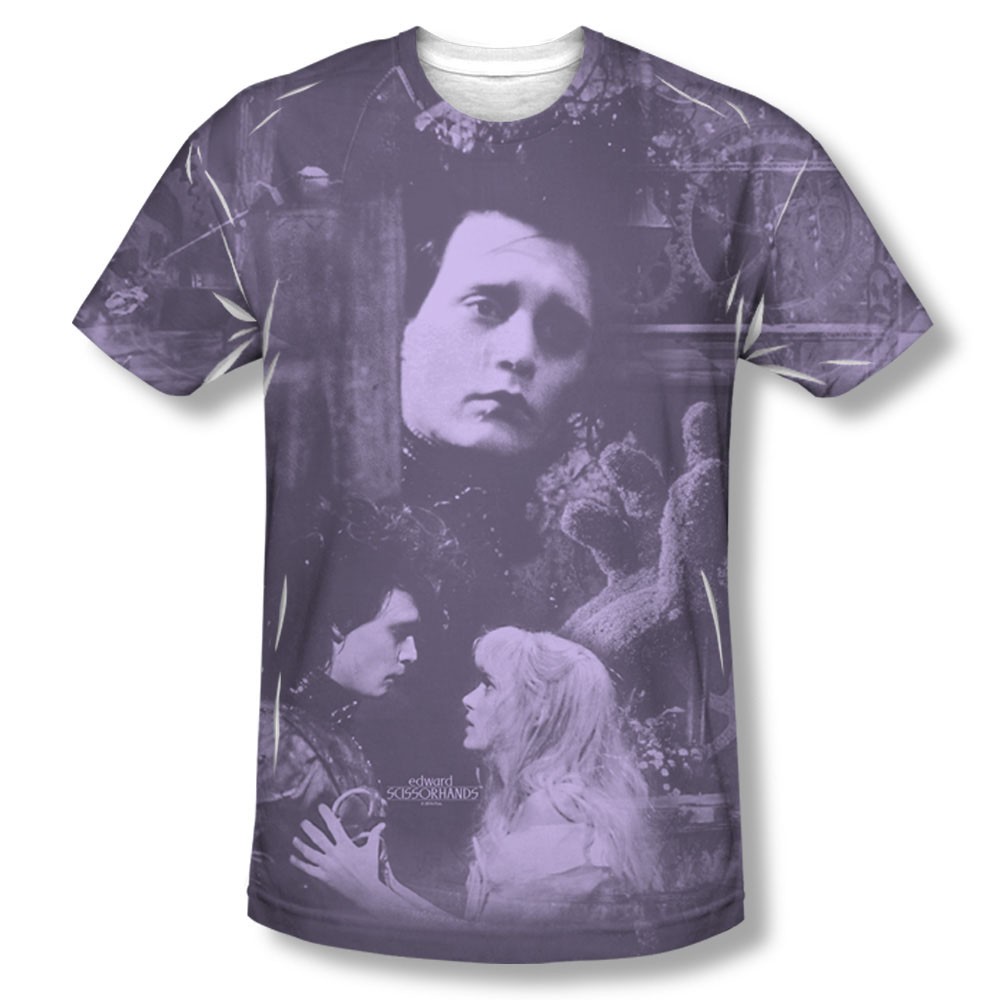Edward Scissorhands Story Purple Sublimation T-Shirt