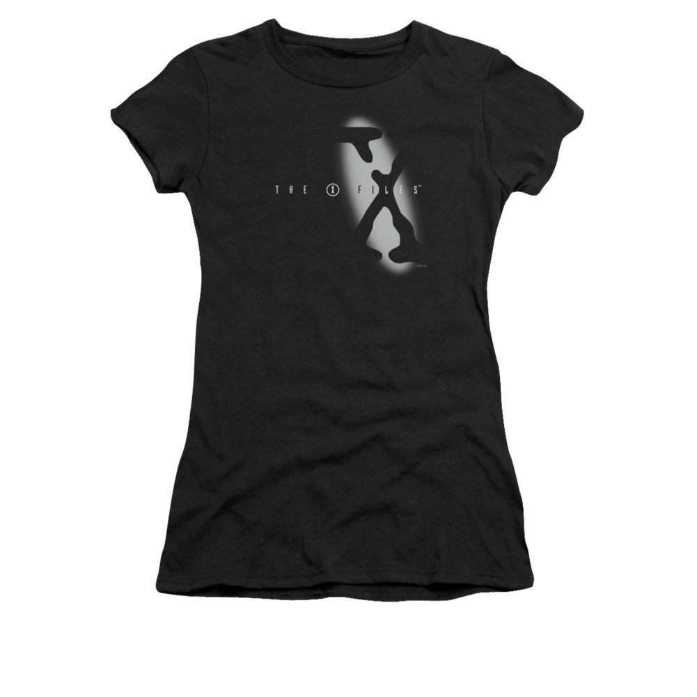 X-Files Spotlight Black Juniors Tee Shirt