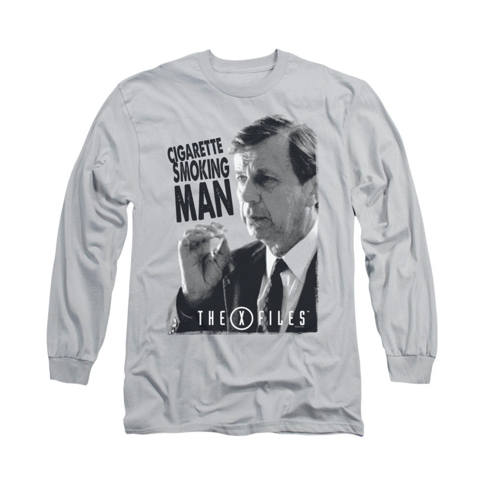 The X-Files Smoking Man Gray Long Sleeve T-Shirt