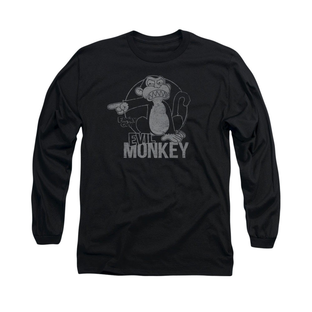 Family Guy Evil Monkey Black Long Sleeve T-Shirt