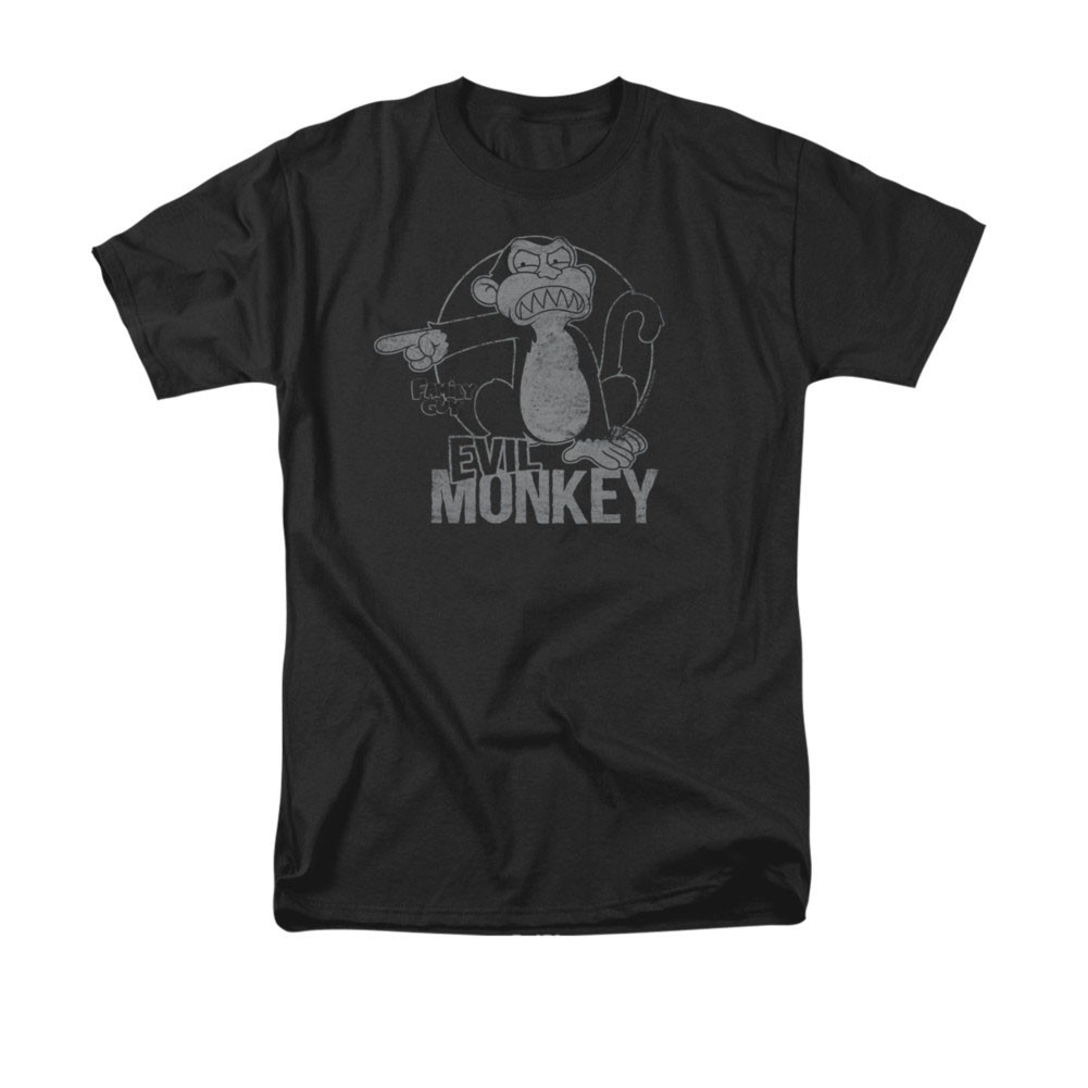 Family Guy Evil Monkey Black Tee Shirt