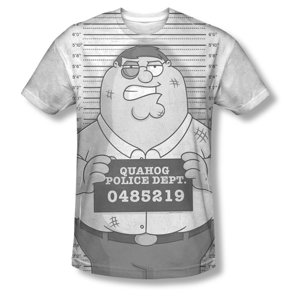 Family Guy Peter Mug Shot Sublimation T-Shirt