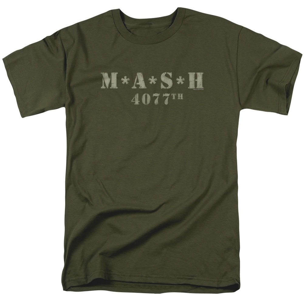 MASH Distressed Logo Green T-Shirt